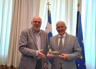 ThPA CEO Mr. Ioannis Tsaras and Minister Mr. Stefanos Gkikas